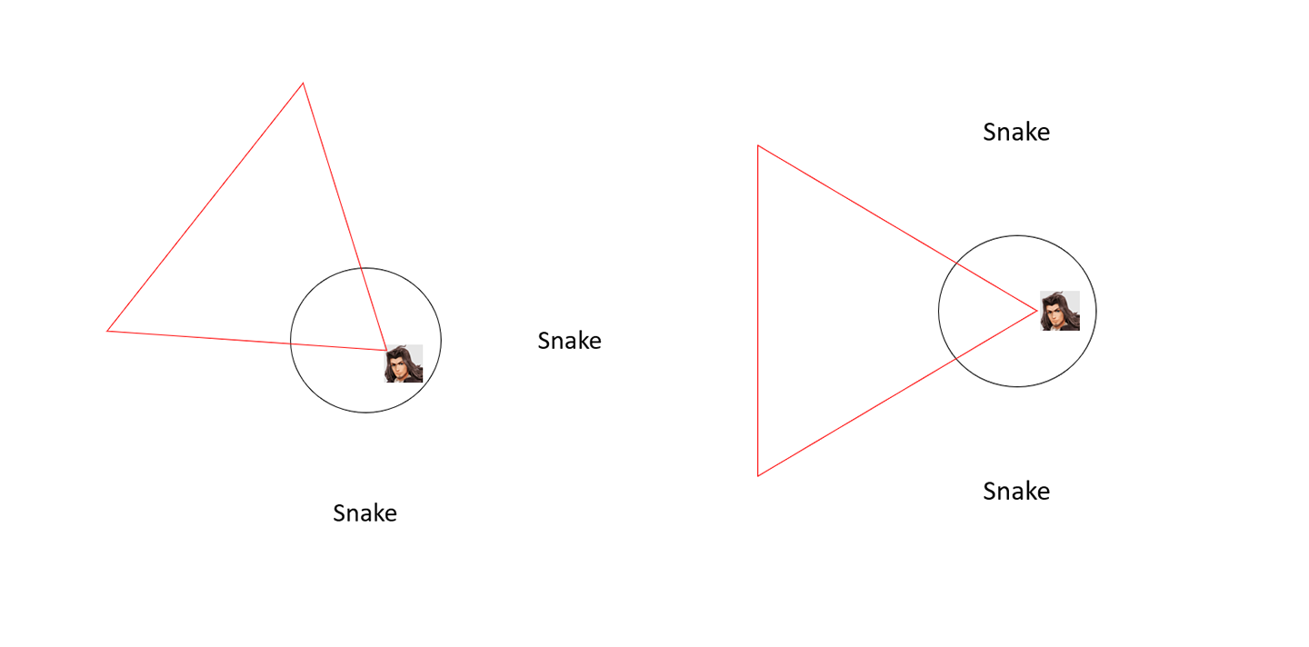 Diagrams of snake Line of Sight